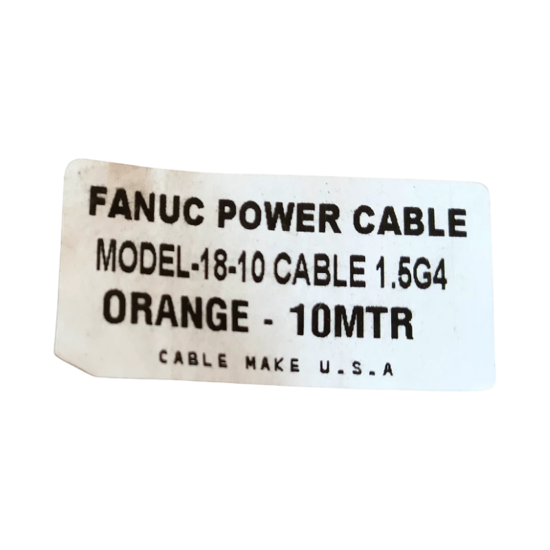 FANUC POWER CABLE 18-10 - 1.5G4 ORANGE - STICKER - 10MTR FANUC POWER CABLE 18-10 - 1.5G4 ORANGE - STICKER - 10MTR