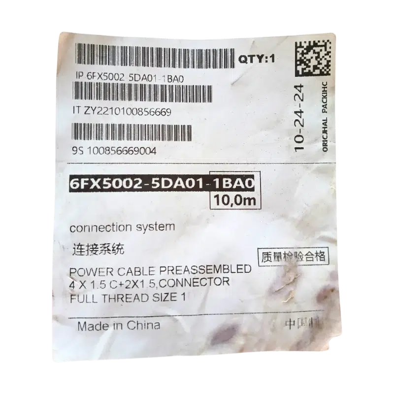 MOTOR CABLE 6FX5002-5DA01-1BAO - STICKER - 10MTR MOTOR CABLE 6FX5002-5DA01-1BAO - STICKER - 10MTR